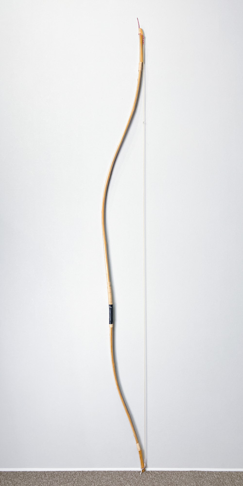 弓道 竹弓 特製 桑幡正清 並寸 全長 約220cm 重量 約552g 弓力13.9kg 