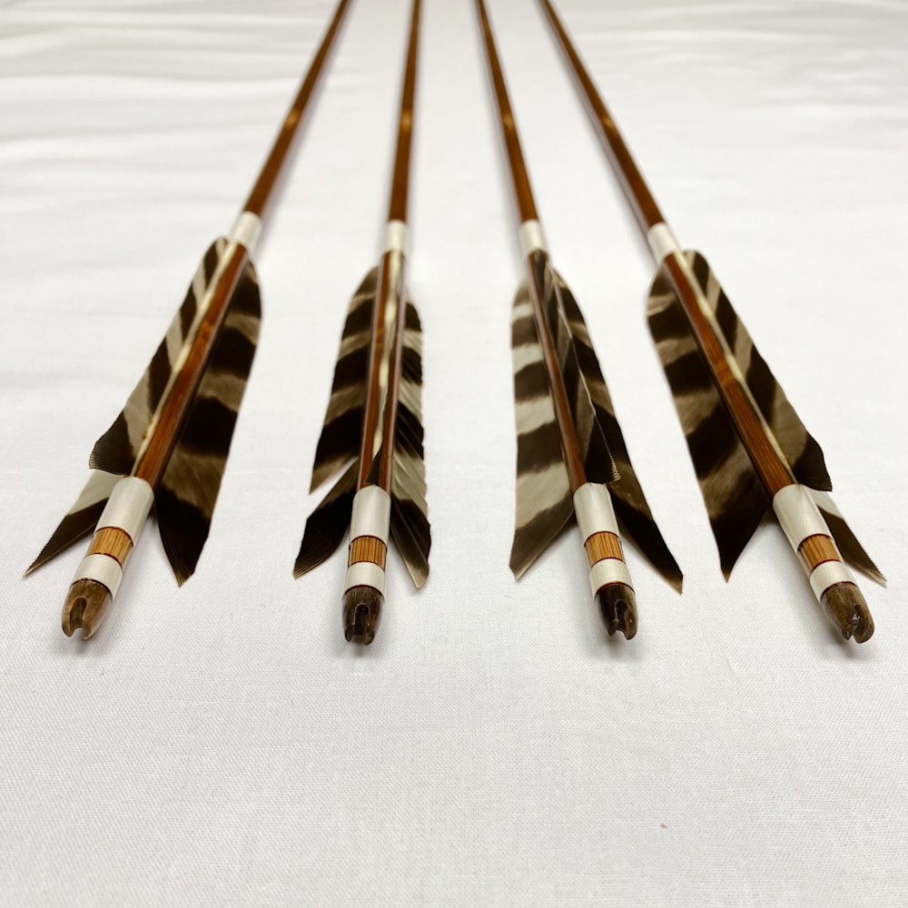 竹矢 四つ矢 94.8cm 31g 長の字鶴(長谷川弓具店)
