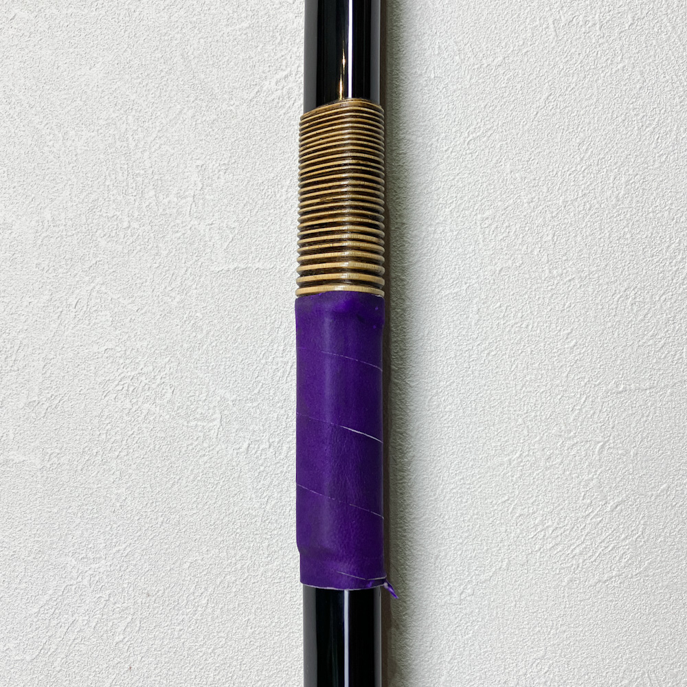 二寸伸 14.1kg 松永萬義 花押 黒漆塗竹弓 ニベ