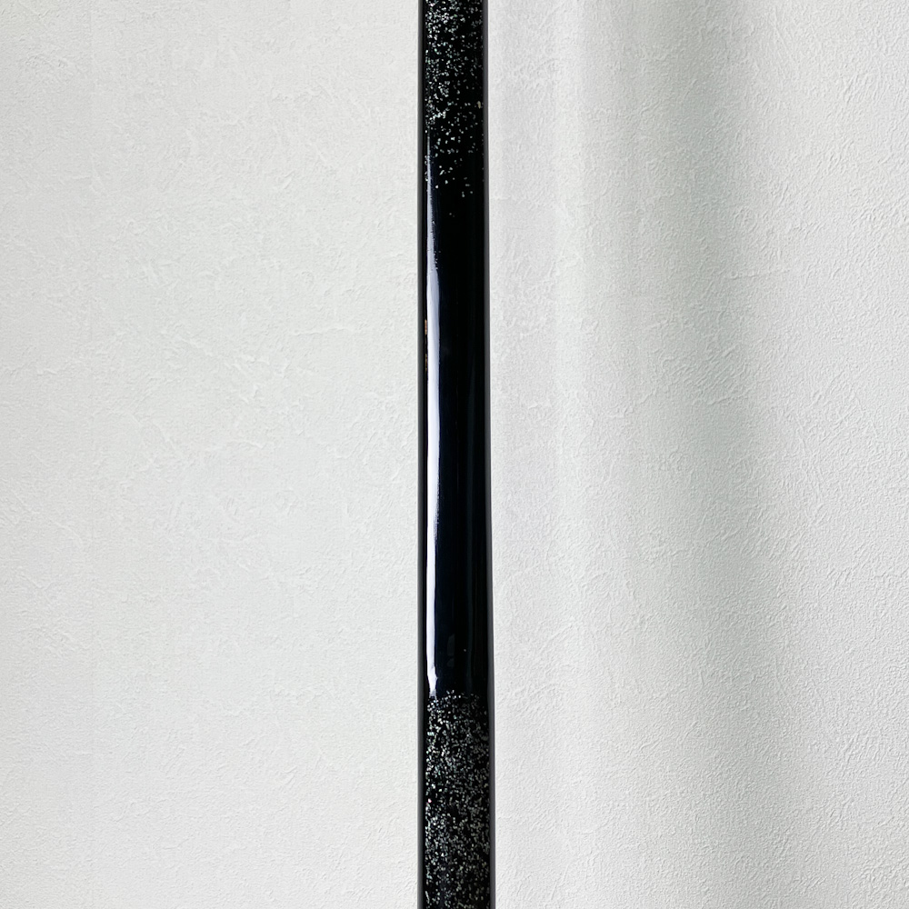 並寸 15.8g 判読不明 節影青貝散し黒漆塗竹弓 ニベ