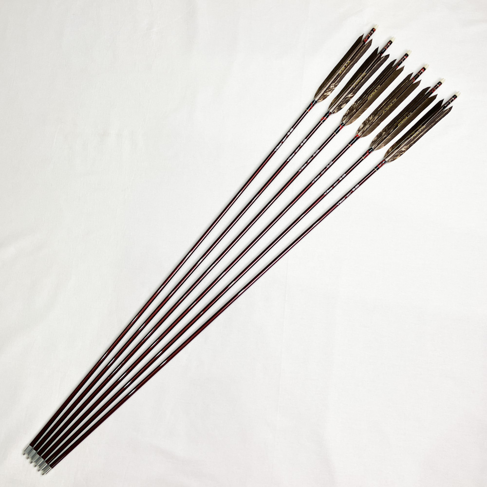 カーボン矢 6本組+巻藁矢+矢筒 96.9cm 24g Mizuno SST 80-20S