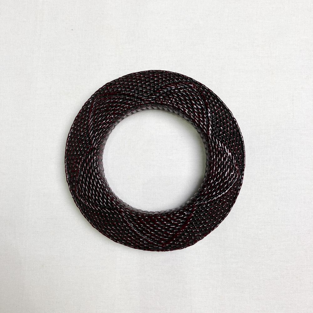 弦巻　紙縒編＋漆塗り　13.3cm