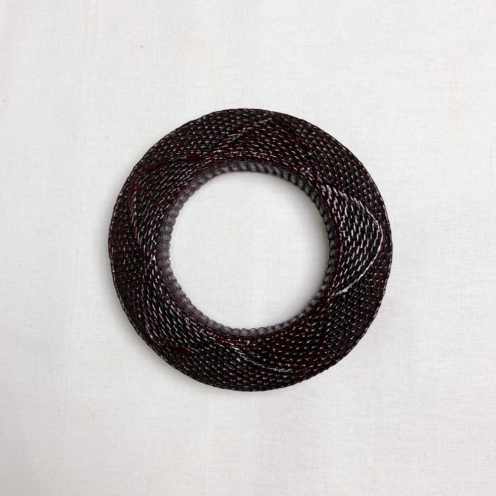 弦巻　紙縒編＋漆塗り　13.3cm
