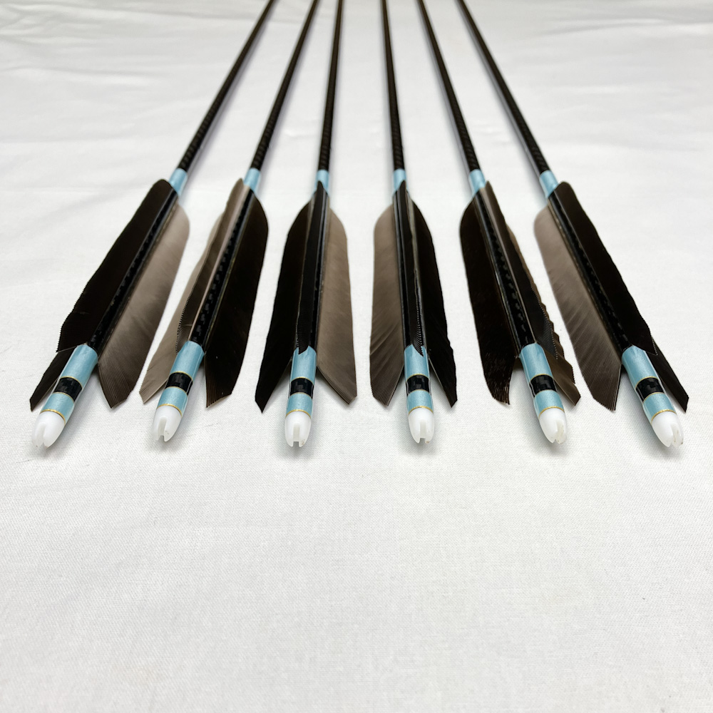 カーボン矢 6本組 97.0cm 22.5g Mizuno WENEW 7518 | 古弓具 二月堂