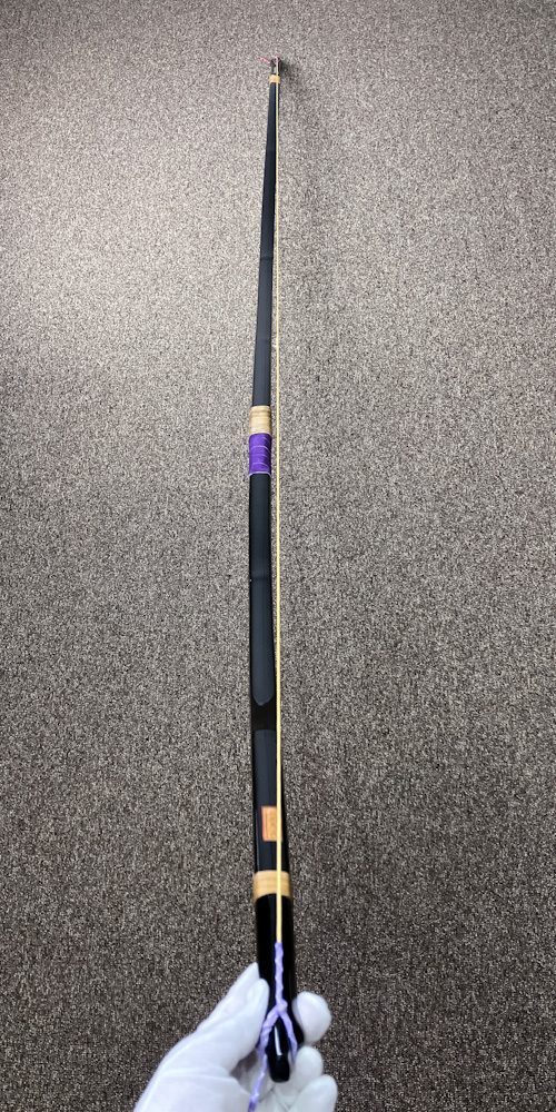 二寸伸 14.3kg 松永萬義 黒漆塗竹弓 ニベ