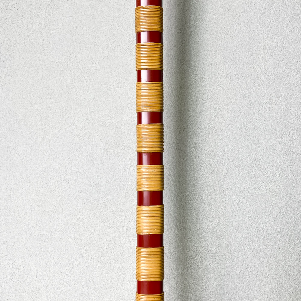 並寸 15.7kg 無銘(伝:柴田勘十郎) 朱漆塗竹弓