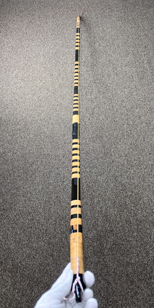 並寸 11.9kg 判読不明 黒漆塗竹弓 ニベ