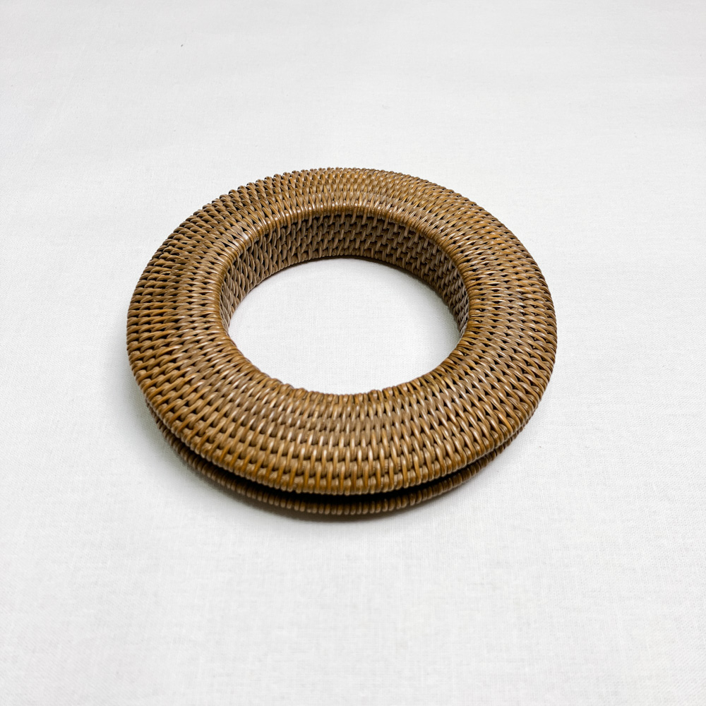 弦巻　面取籐　13.1cm