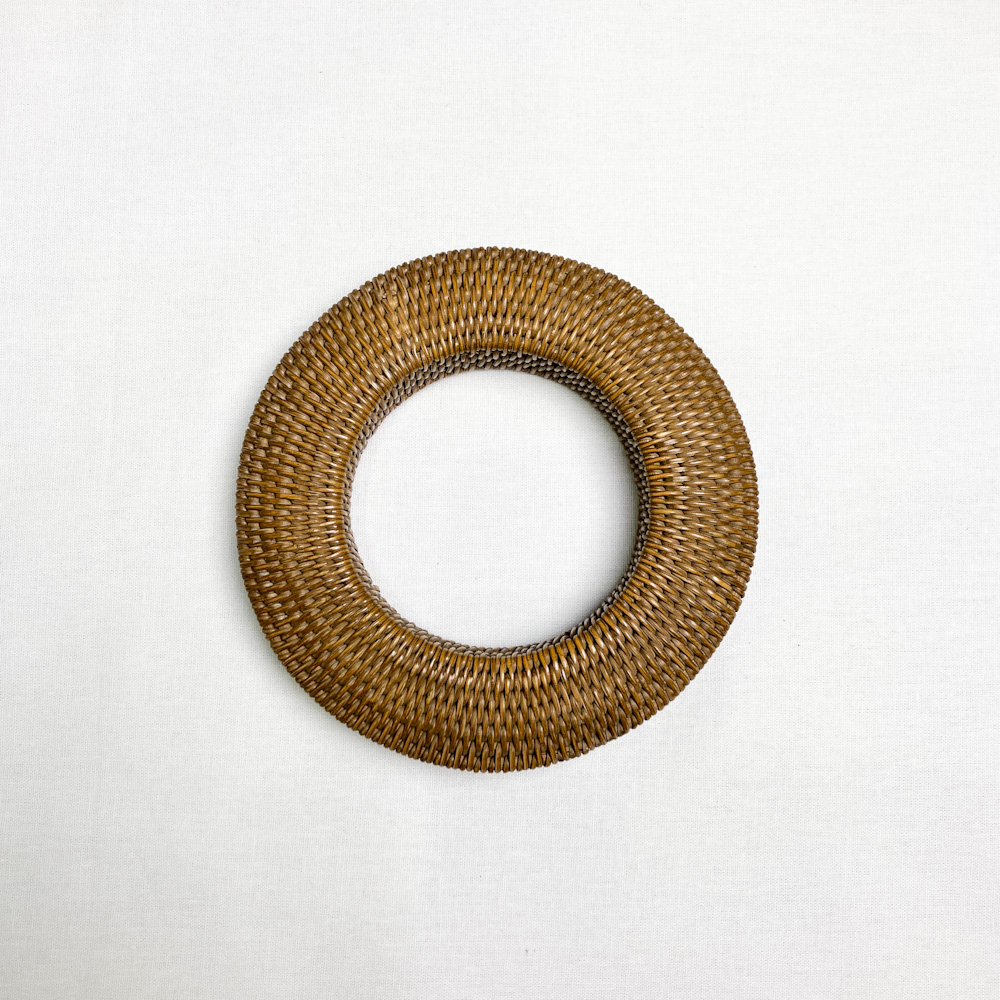 弦巻　面取籐　13.1cm