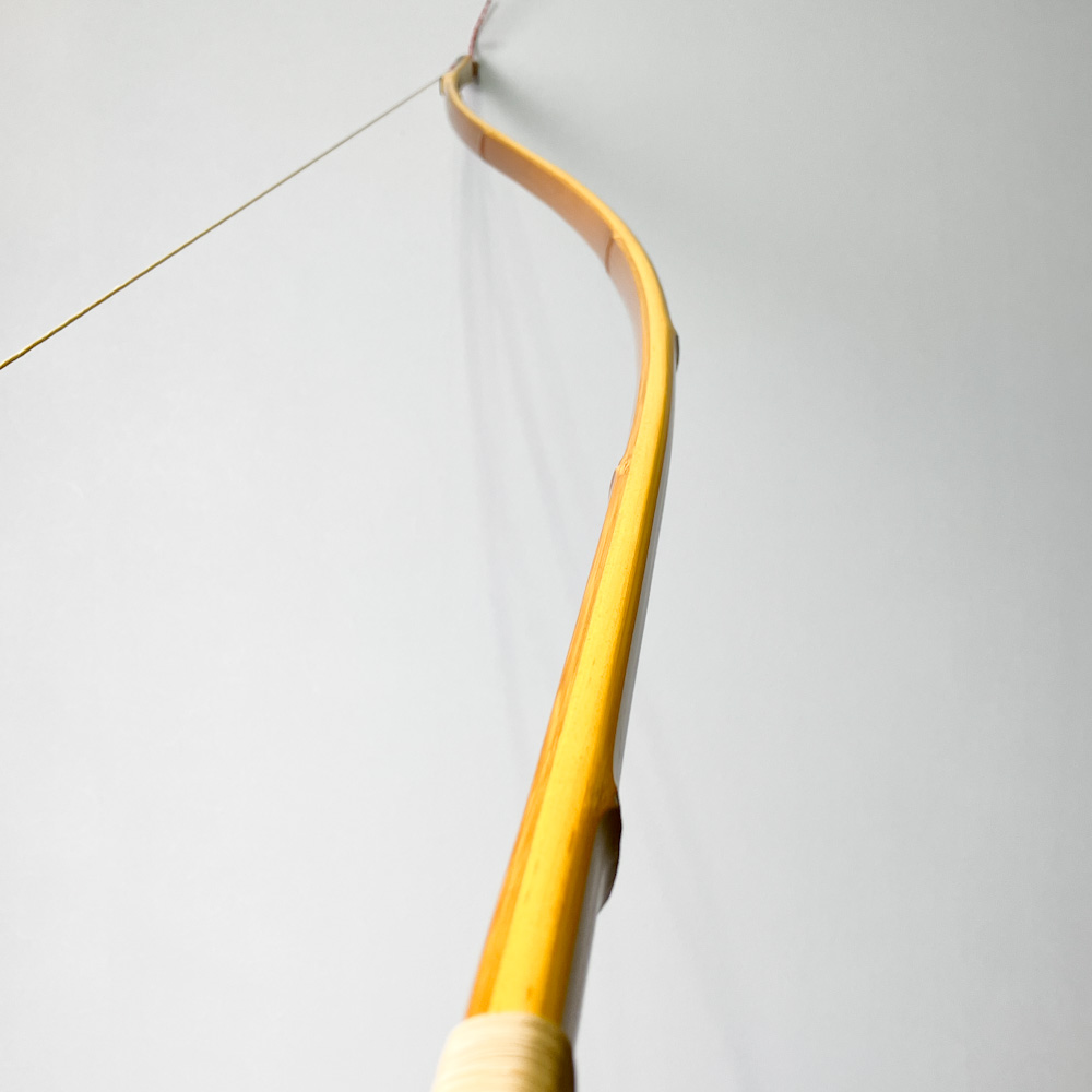 四寸伸　17.4kg　楠見蔵吉　カーボン内蔵前煤竹弓