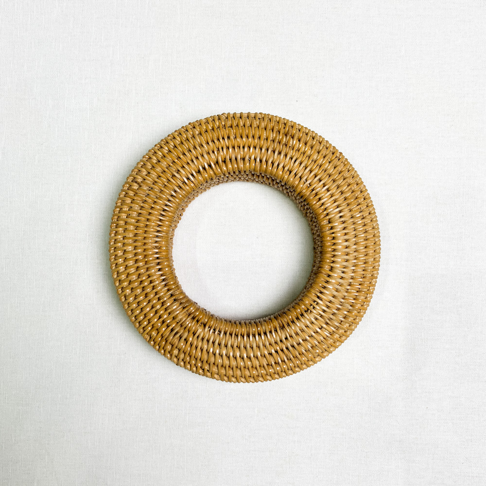 弦巻　面取籐　12.5cm