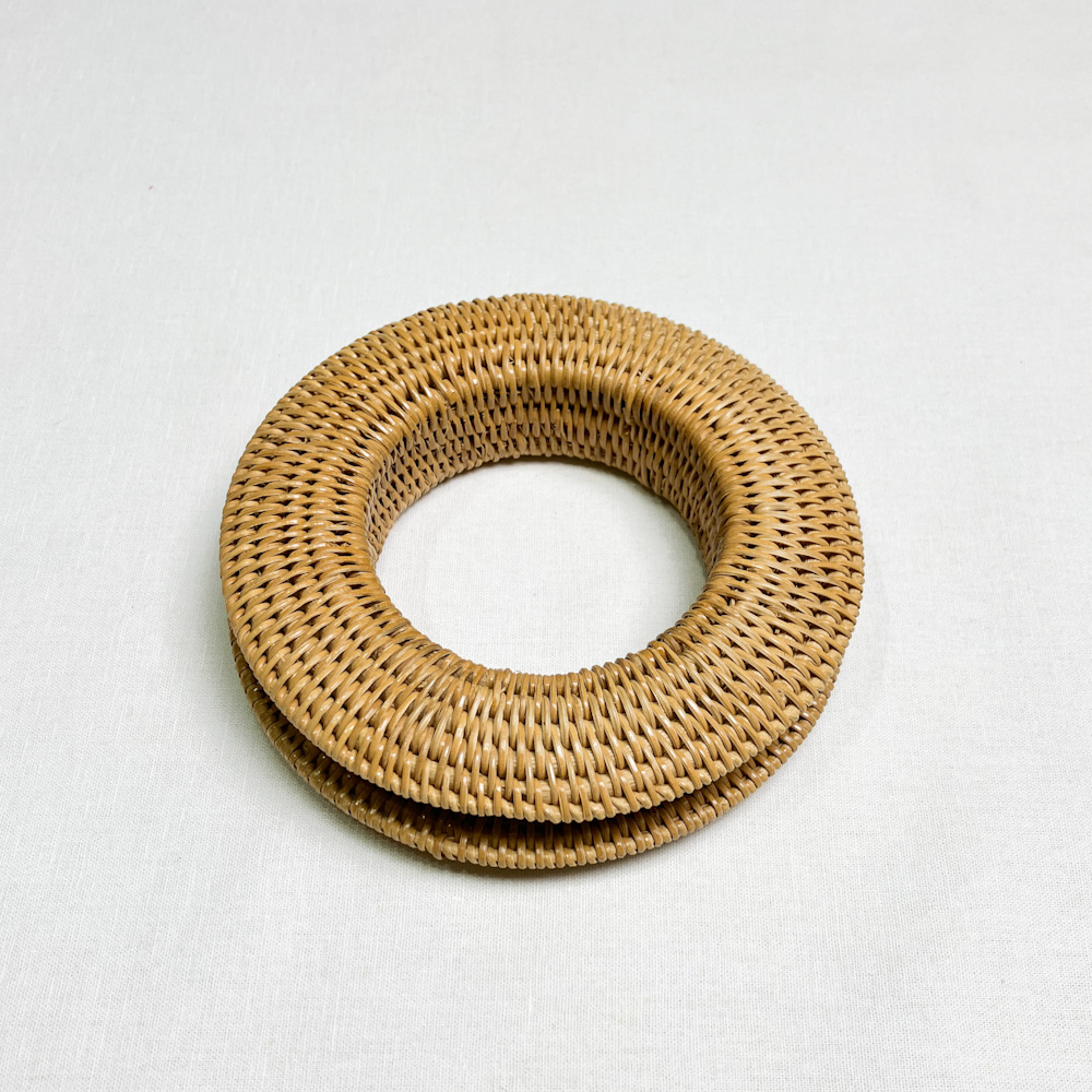 弦巻　面取籐　12.5cm