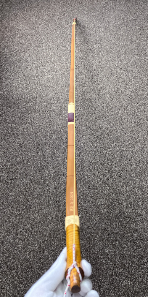 並寸　10.9kg　横山黎明 花押 特製　カーボン内蔵前煤竹弓