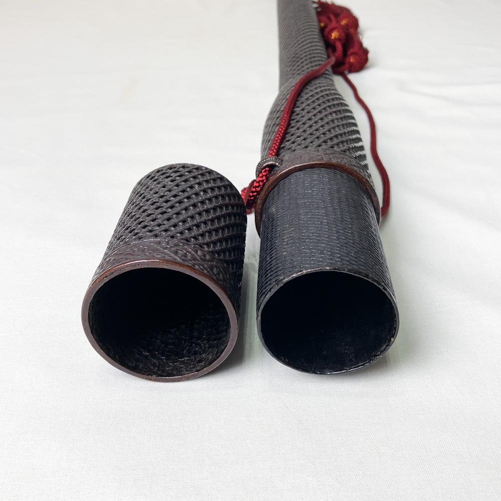 矢筒　長門細工（紙縒網代編み＋漆塗）　93.5cmまでの矢を収納可